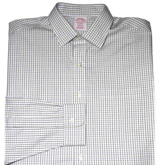 $92 Brooks Brothers American Supima Cotton Shirt MADISON FIT Men's Size 16 X 34 - Picture 1 of 2